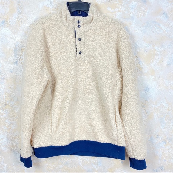 J. Crew Other - J Crew Fleece Pullover Jacket Sherpa Button Down